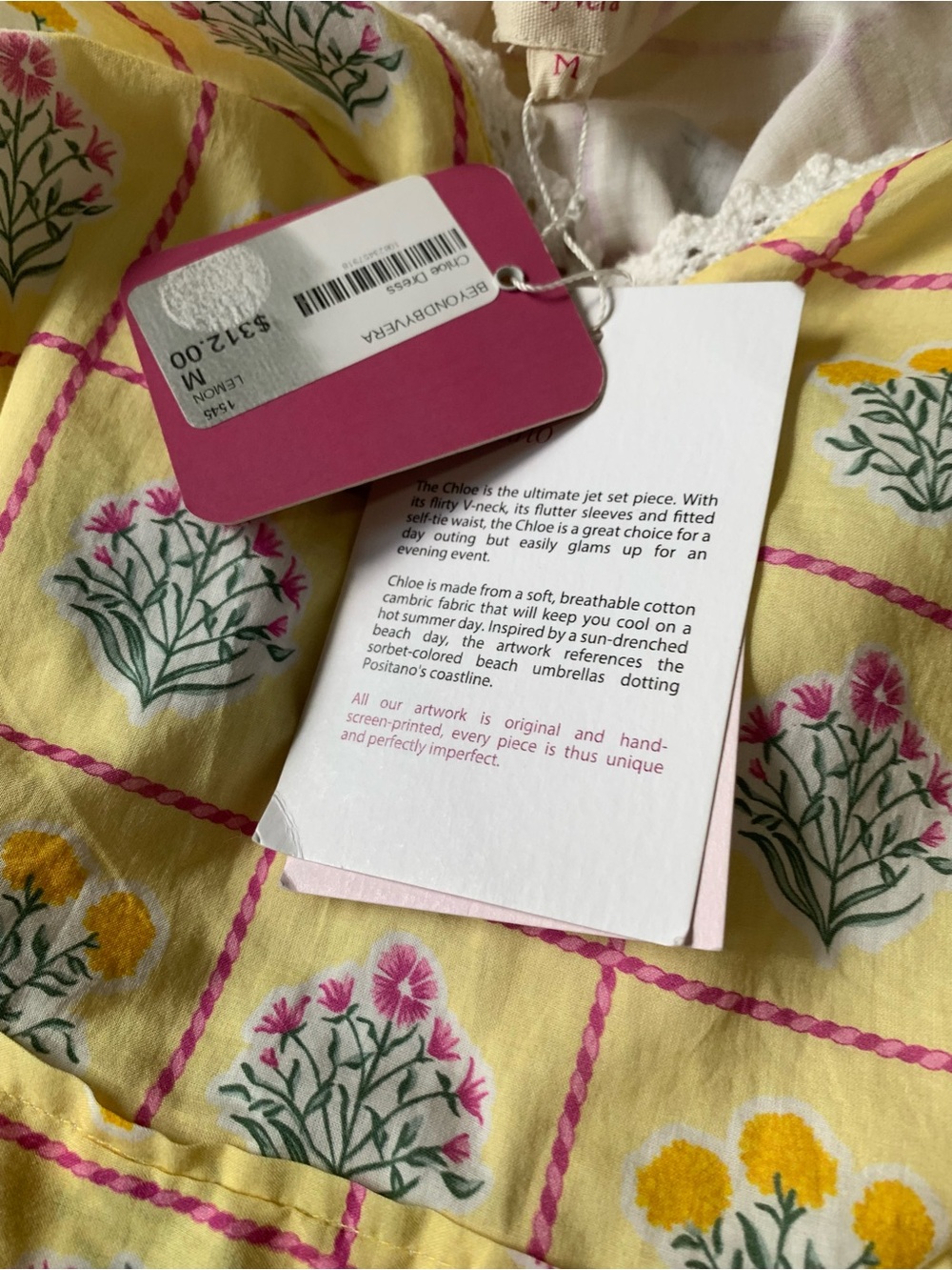 Chloe Yellow Floral Mini Dress
